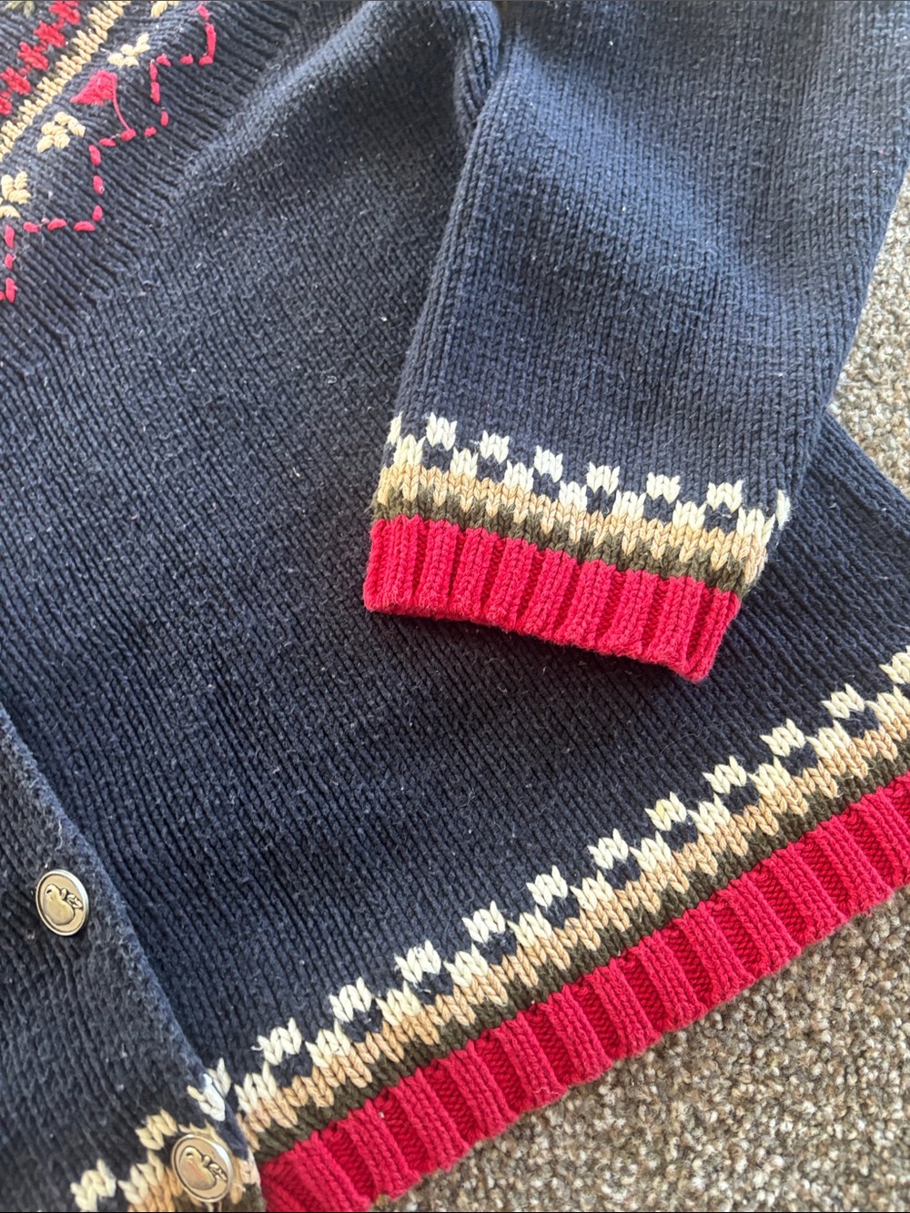 Vintage Northern Reflections Knit Cardigan with apple details - Picture 5 of 7